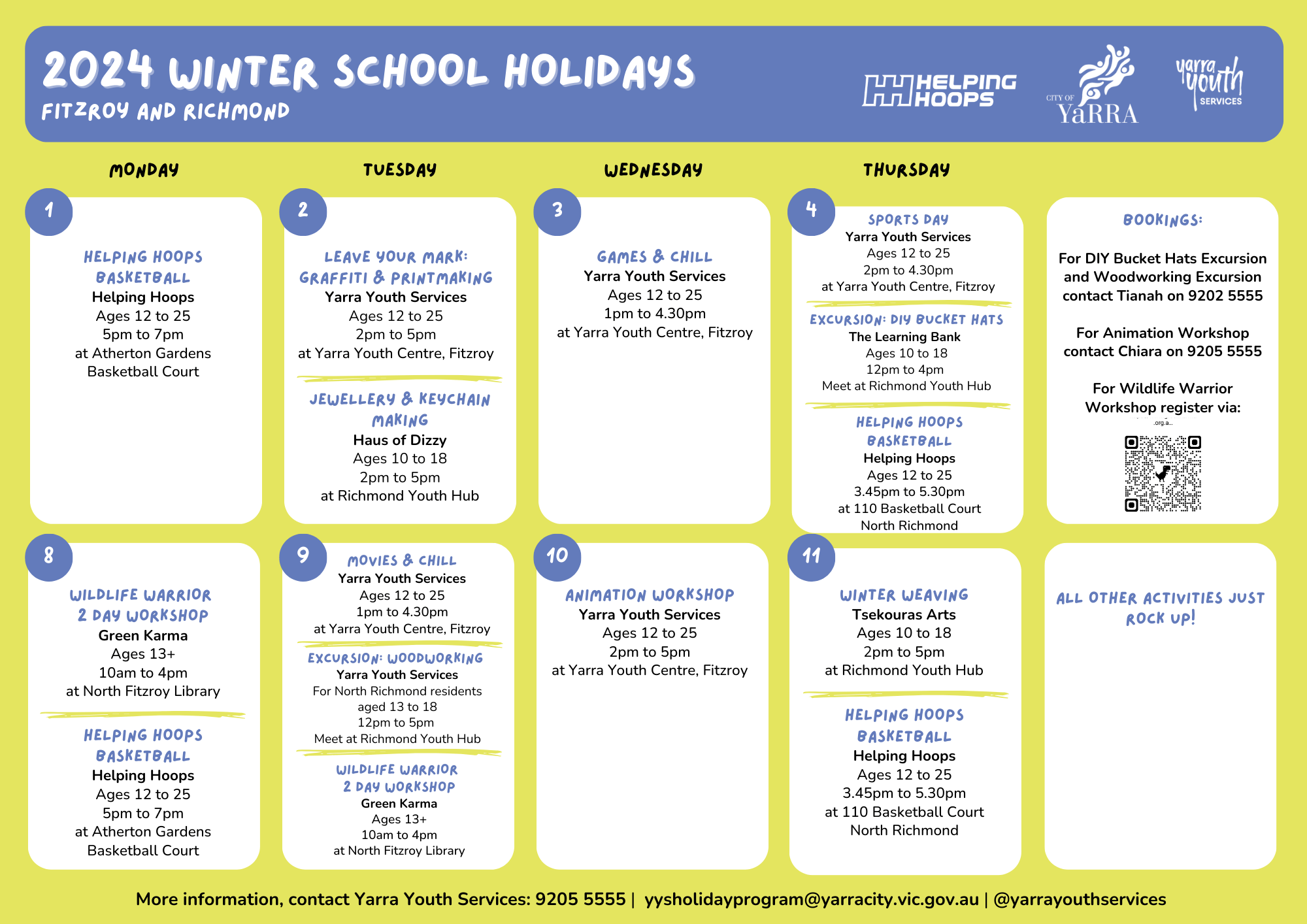 Winter School Holiday Program Flyer 3 - Fitzroy High School - Embrace a bold & ambitious future.